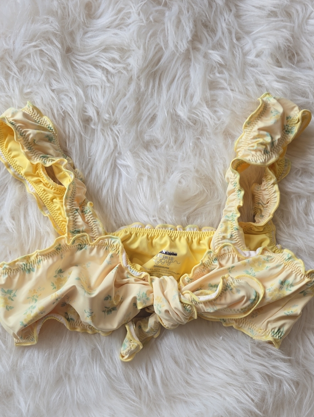 Frankies Bikinis x Gigi Hadid Colby Tie Front Bikini Top SIZE M